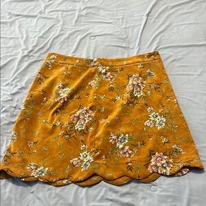 Francesca's Collections Floral Mini Skirt